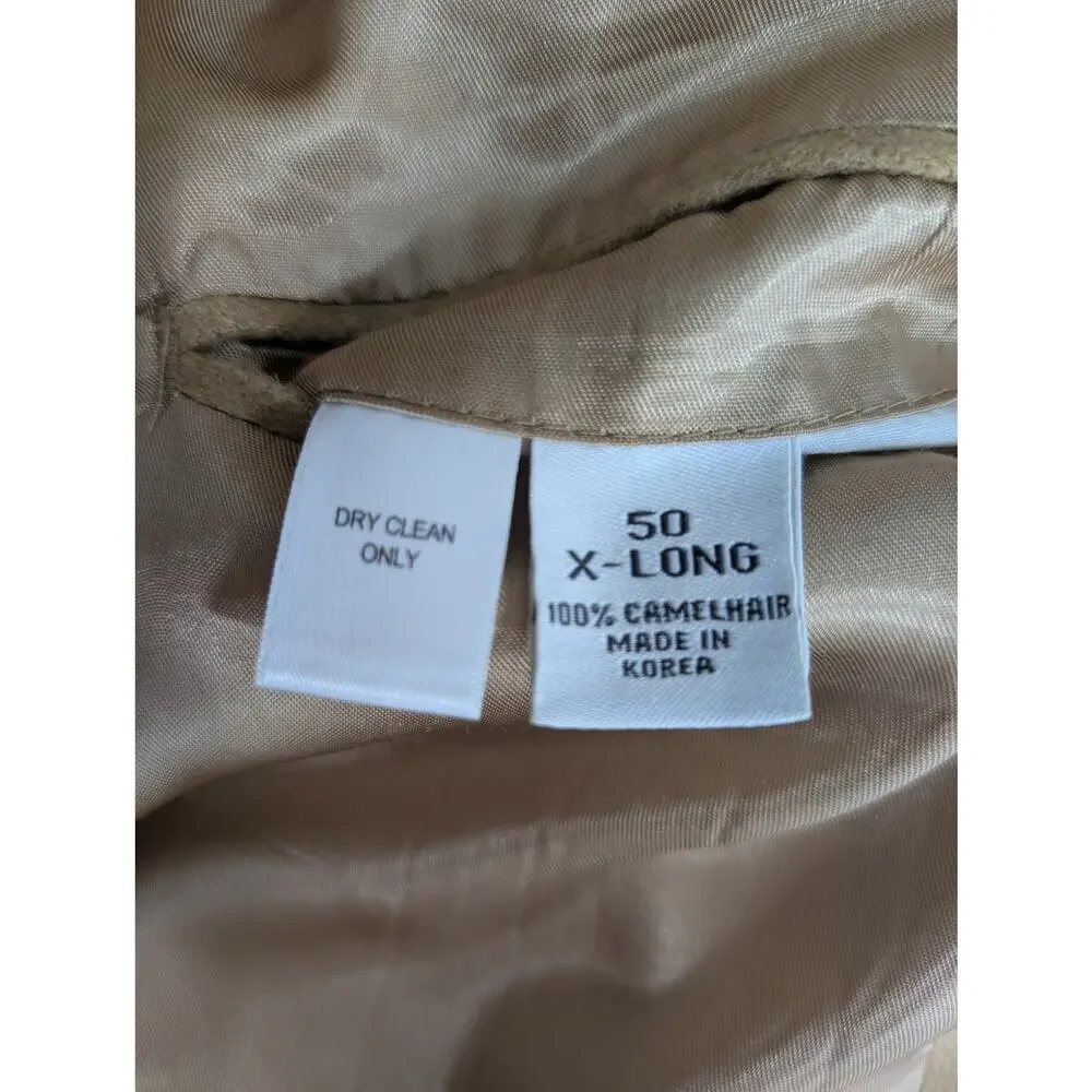 JOSEPH & FEISS! 100% CAMEL HAIR BEIGE/TAN 2 BUTTON, FULLY LINED JACKET! SZ 50XL